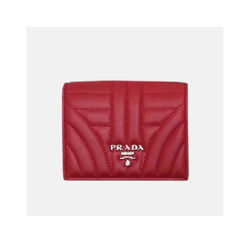 프라다 사피아노 레더 반지갑 PRAW0094 11.5CM 레드