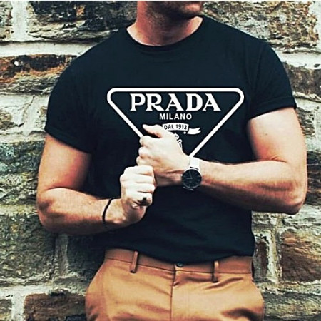 PRADA 사피아노 로고 티셔츠