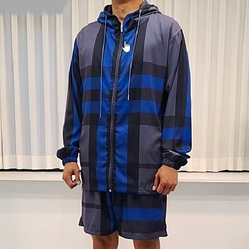 버*리 BURBERRY 라인체크 후드 집업 셋업 SET