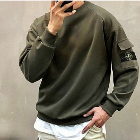 스톤 아일*드 STONE ISLAND 암 포켓 맨투맨